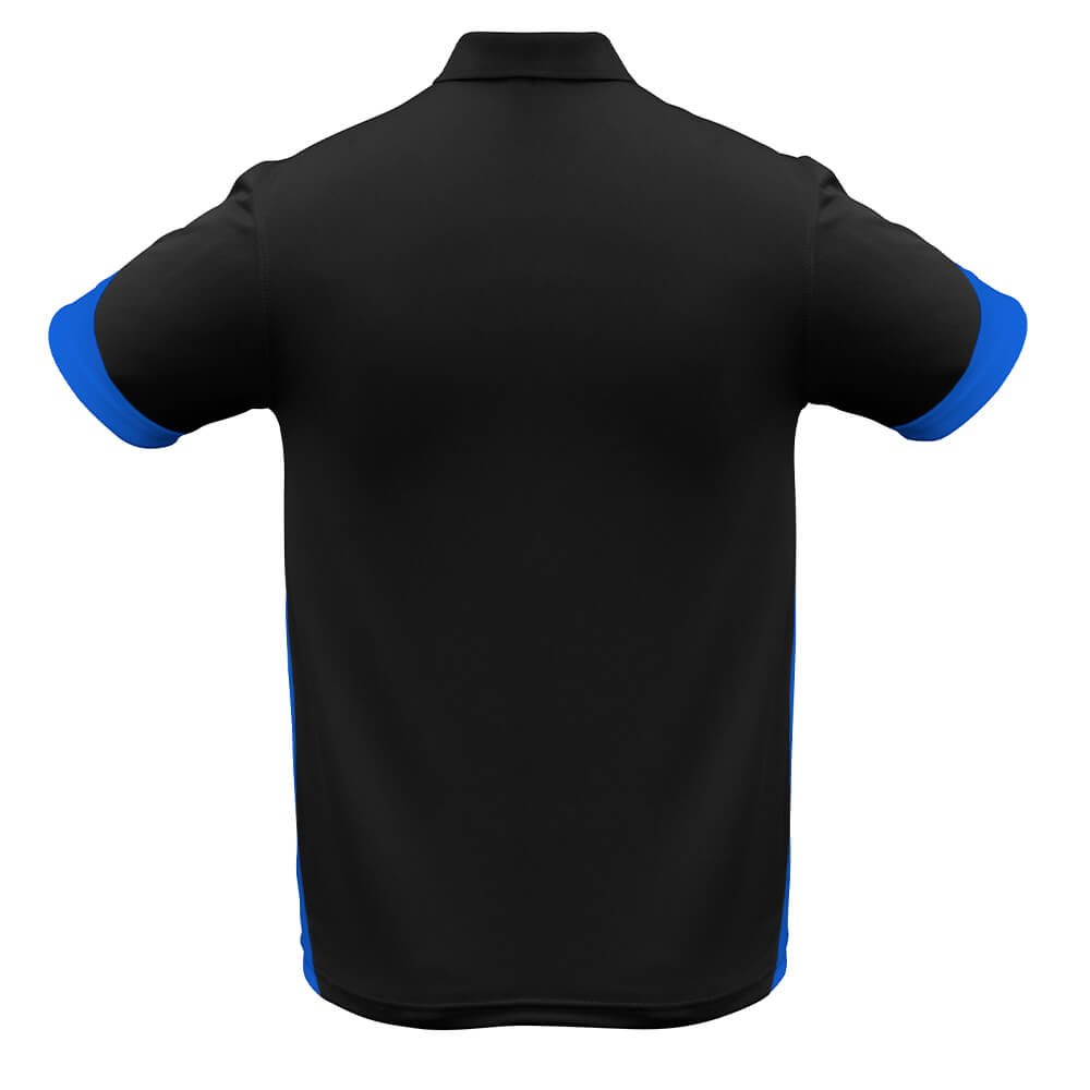 Biz Collection P401MS Mens Talon Short Sleeve Polo Black/Royal