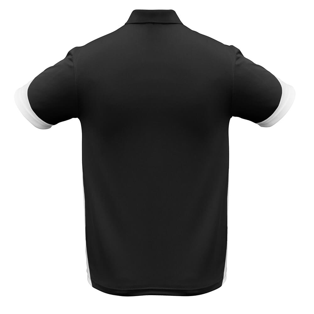 Biz Collection P401MS Mens Talon Short Sleeve Polo Black/White