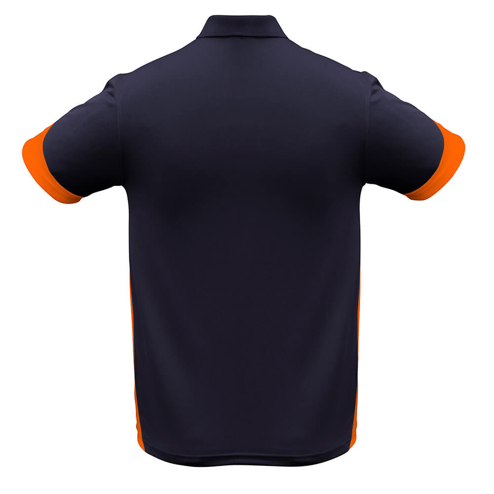 Biz Collection P401MS Mens Talon Short Sleeve Polo Navy/Orange
