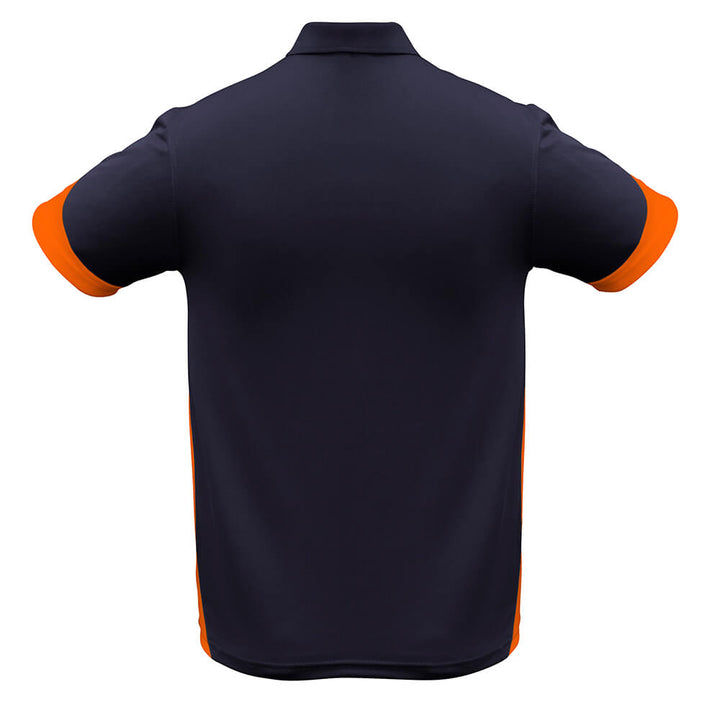 Biz Collection P401MS Mens Talon Short Sleeve Polo Navy/Orange
