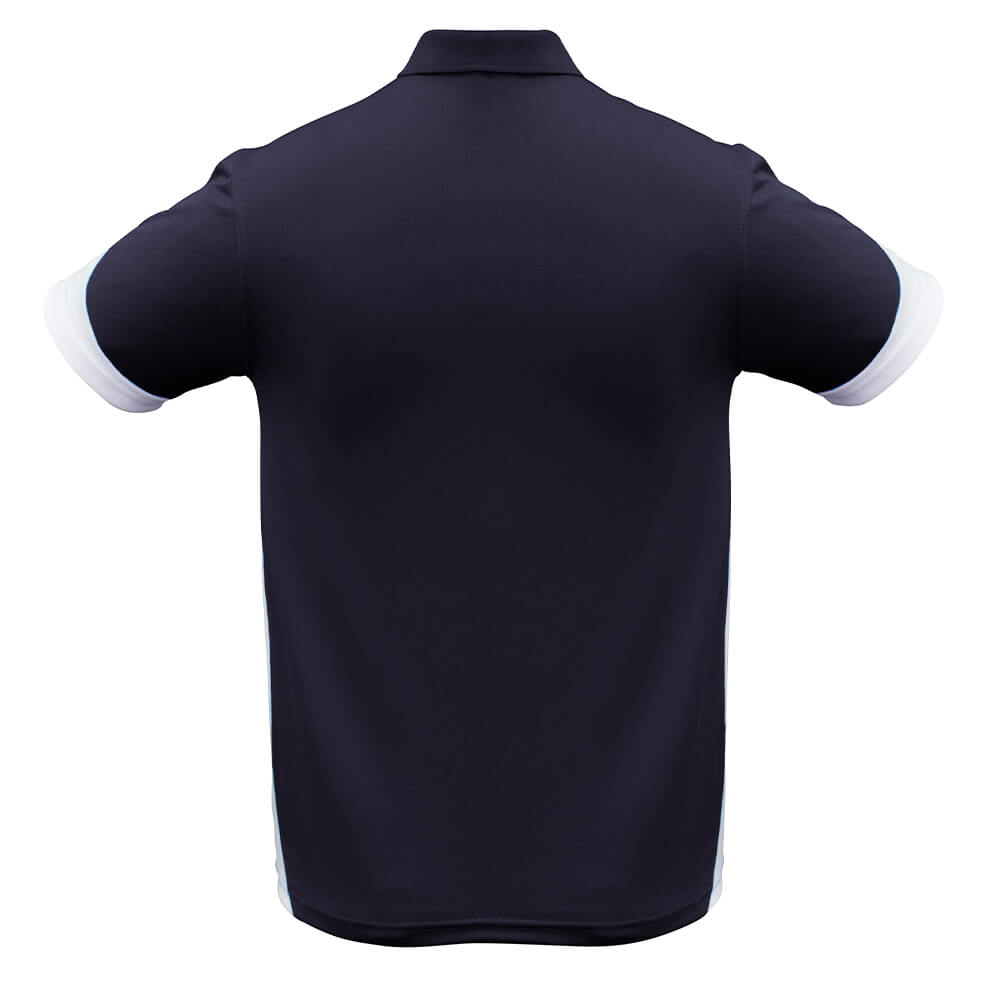 Biz Collection P401MS Mens Talon Short Sleeve Polo Navy/White