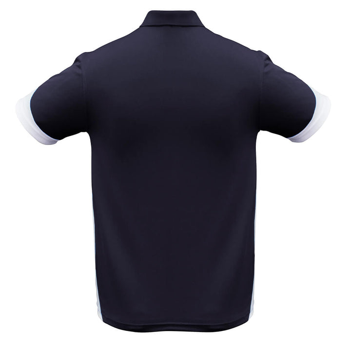 Biz Collection P401MS Mens Talon Short Sleeve Polo Navy/White