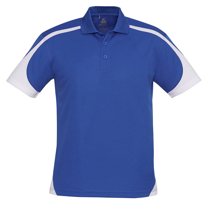 Biz Collection P401MS Mens Talon Short Sleeve Polo Royal/White