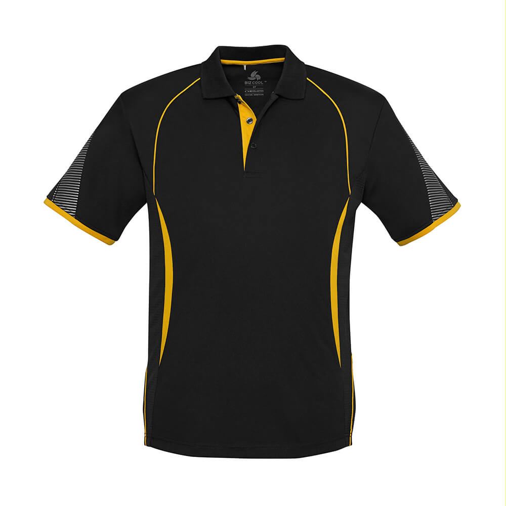 Biz Collection P405KS Kids Razor Short Sleeve Polo Black/Gold