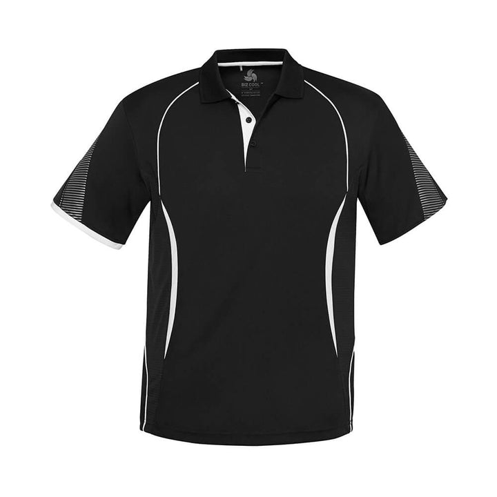 Biz Collection P405KS Kids Razor Short Sleeve Polo Black/White