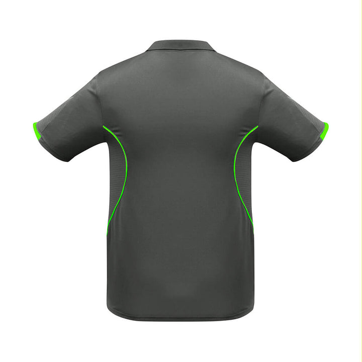 Biz Collection P405KS Kids Razor Short Sleeve Polo Grey/Fluoro Lime