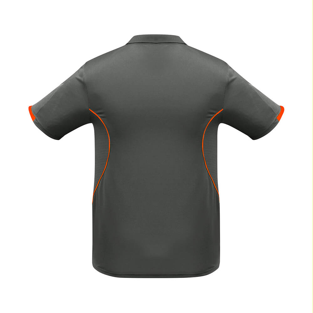 Biz Collection P405KS Kids Razor Short Sleeve Polo Grey/Fluoro Orange