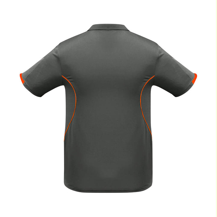 Biz Collection P405KS Kids Razor Short Sleeve Polo Grey/Fluoro Orange