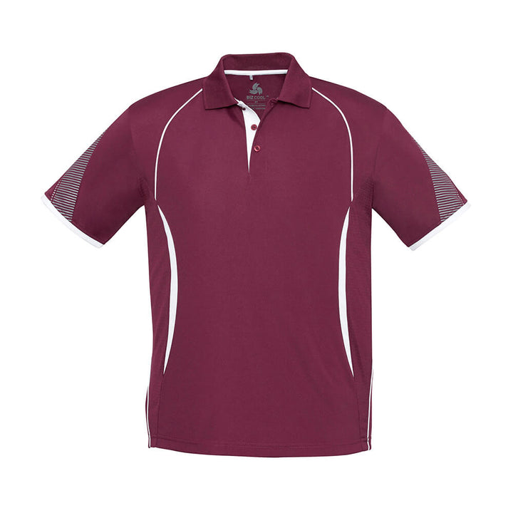 Biz Collection P405KS Kids Razor Short Sleeve Polo Maroon/White