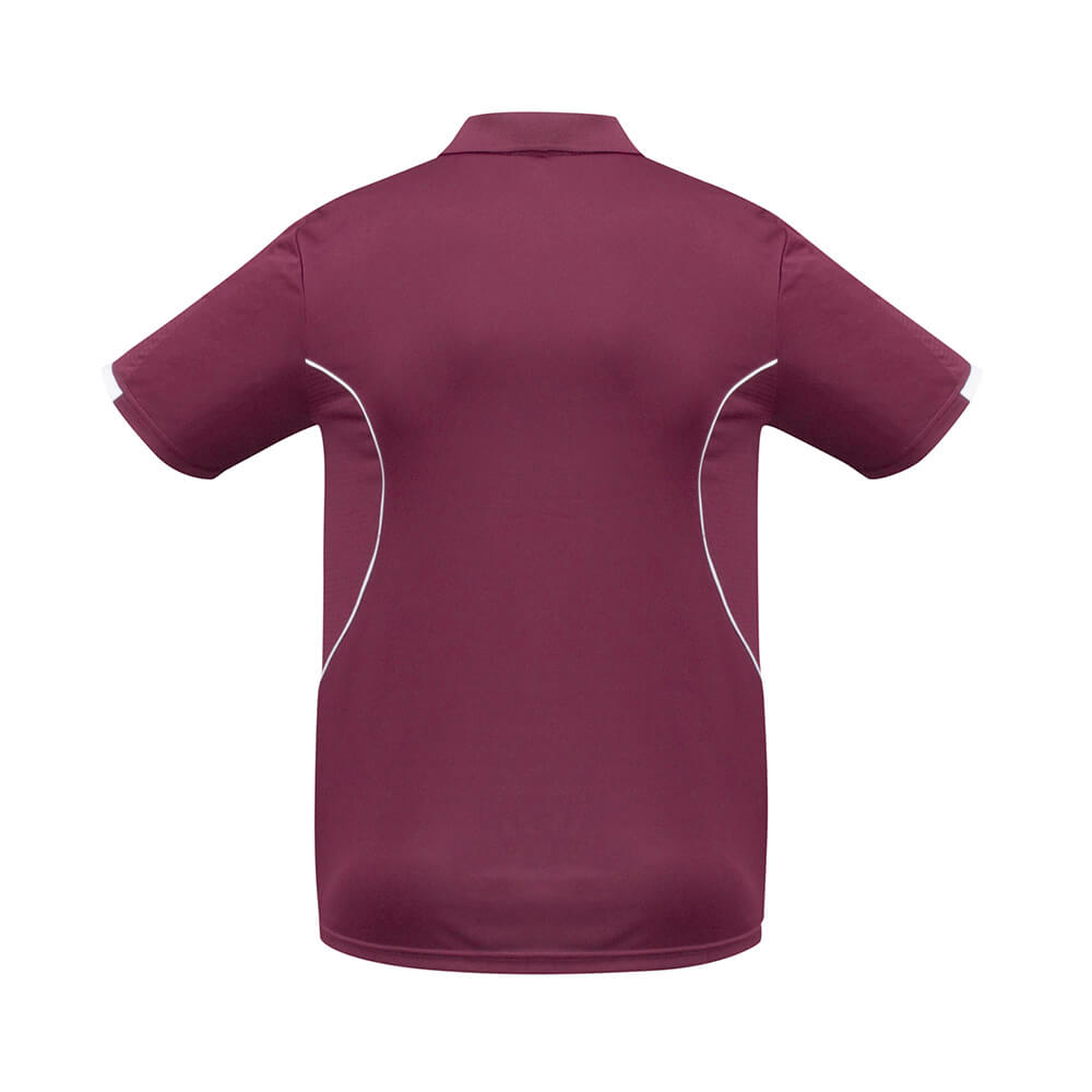 Biz Collection P405KS Kids Razor Short Sleeve Polo Maroon/White