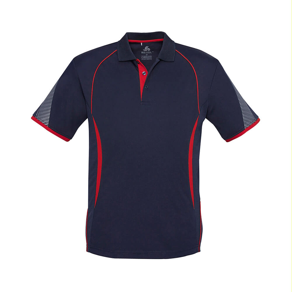 Biz Collection P405KS Kids Razor Short Sleeve Polo Navy/Red