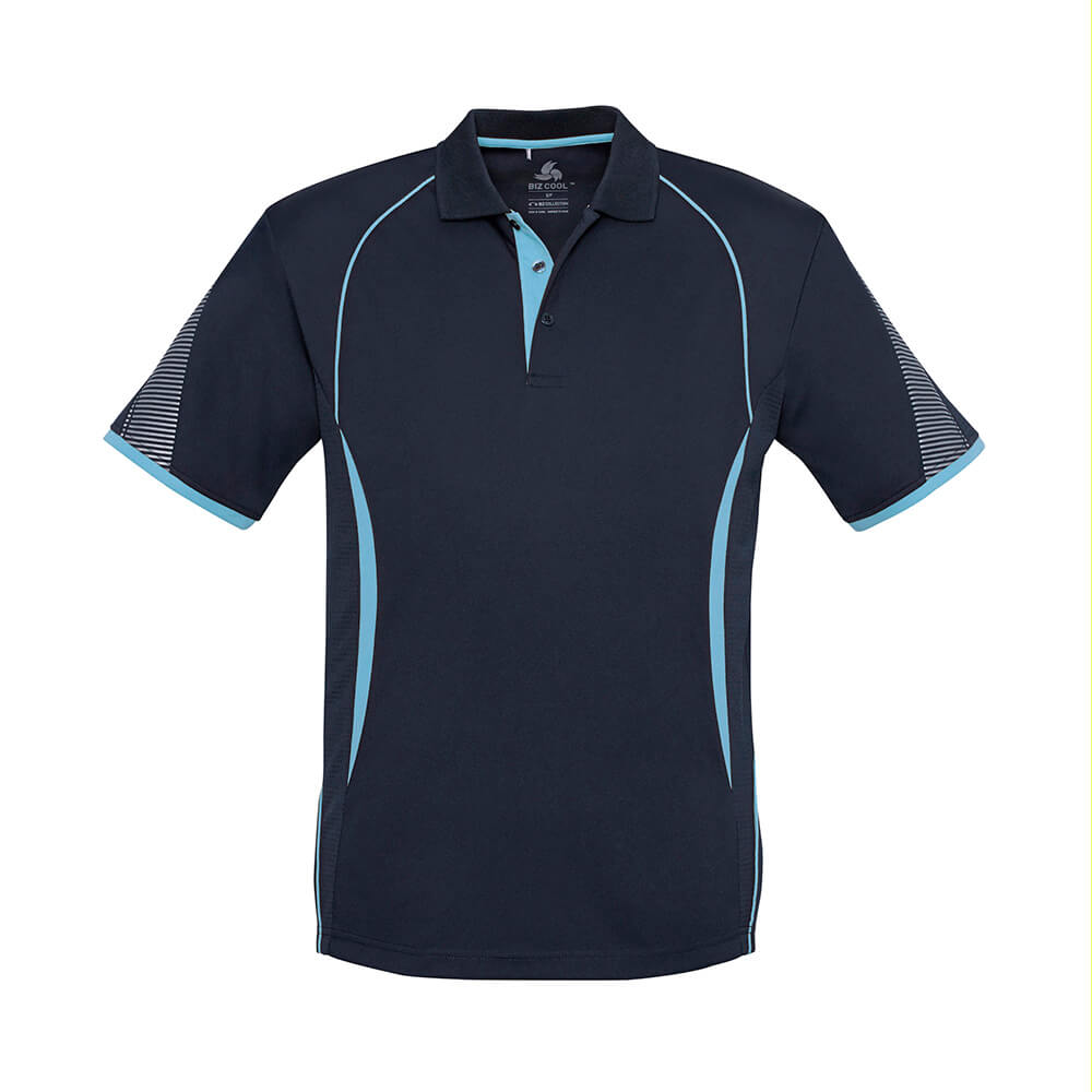 Biz Collection P405KS Kids Razor Short Sleeve Polo Navy/Sky
