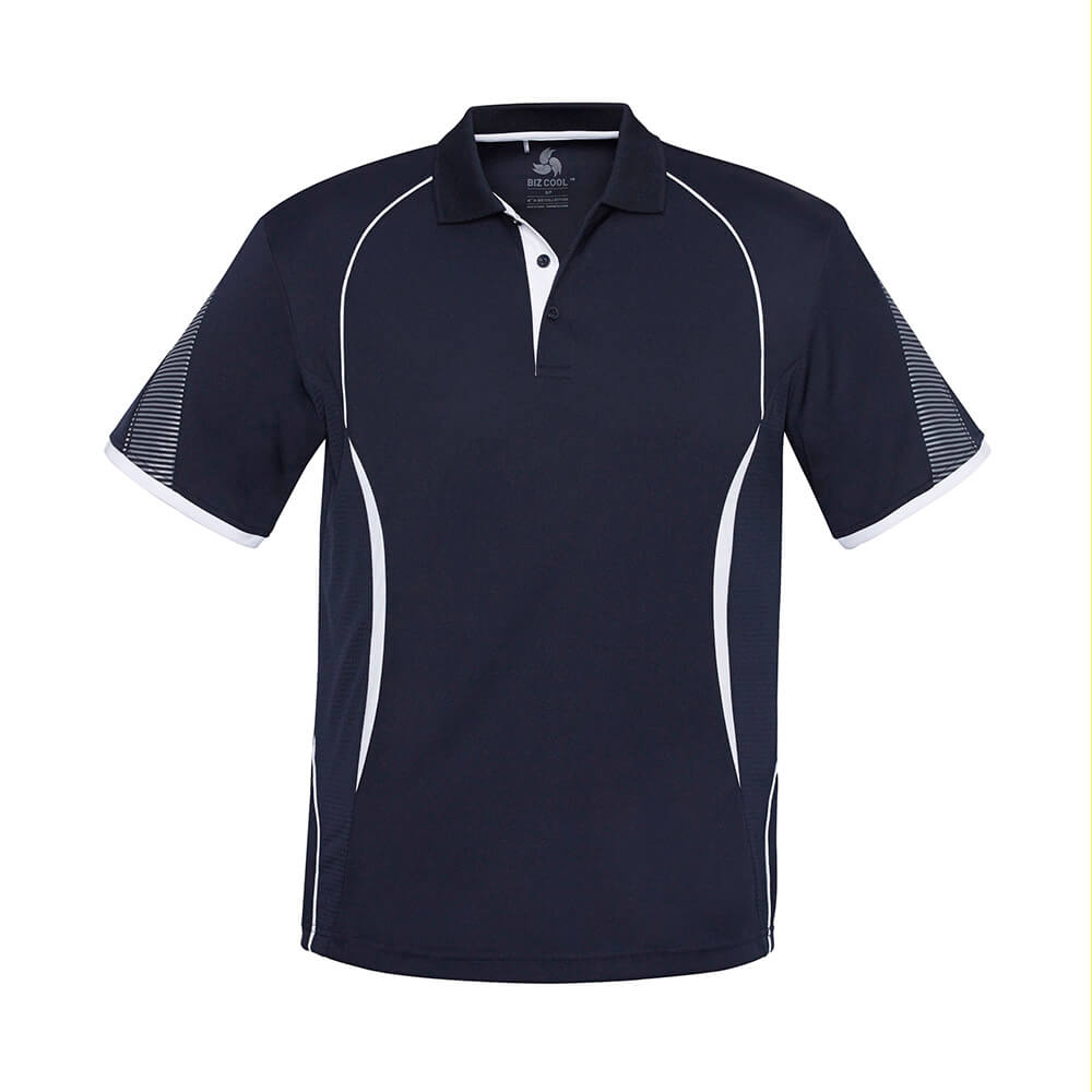 Biz Collection P405KS Kids Razor Short Sleeve Polo Navy/White