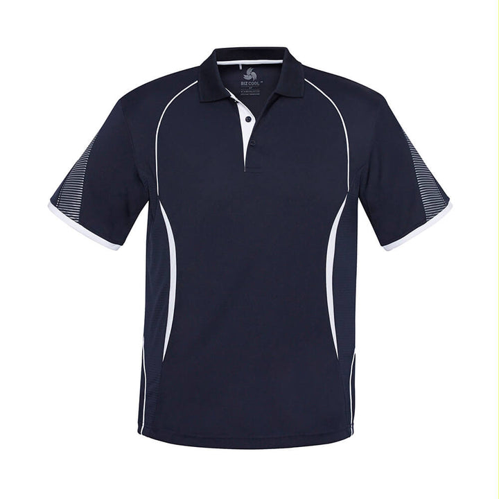 Biz Collection P405KS Kids Razor Short Sleeve Polo Navy/White