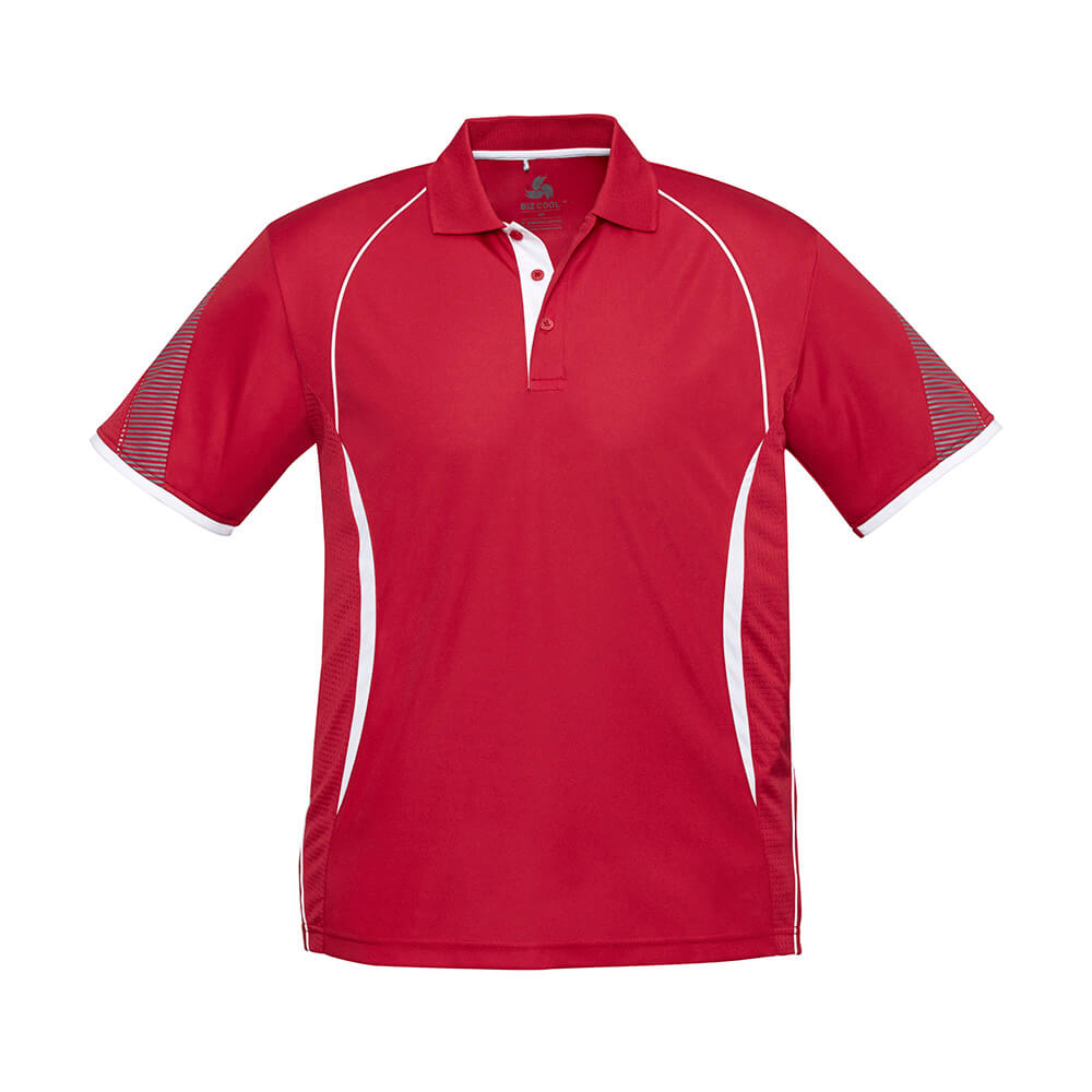 Biz Collection P405KS Kids Razor Short Sleeve Polo Red/White