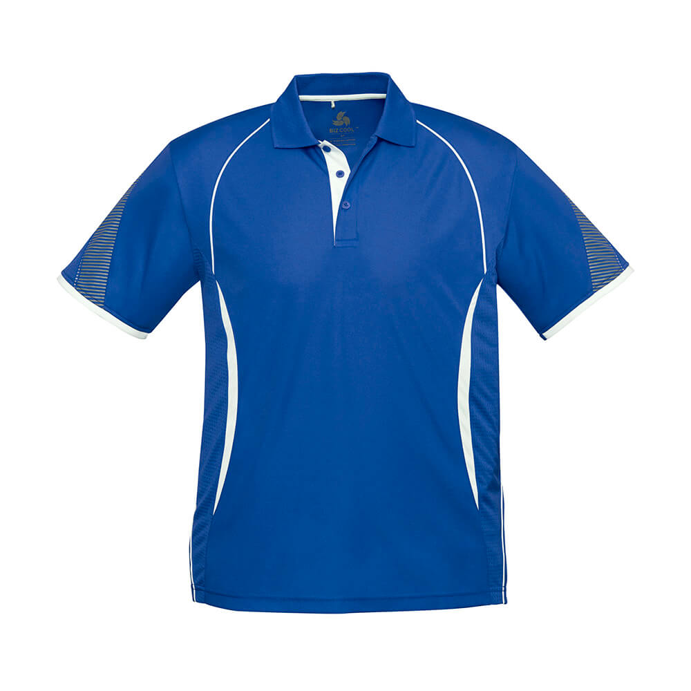 Biz Collection P405KS Kids Razor Short Sleeve Polo Royal/White