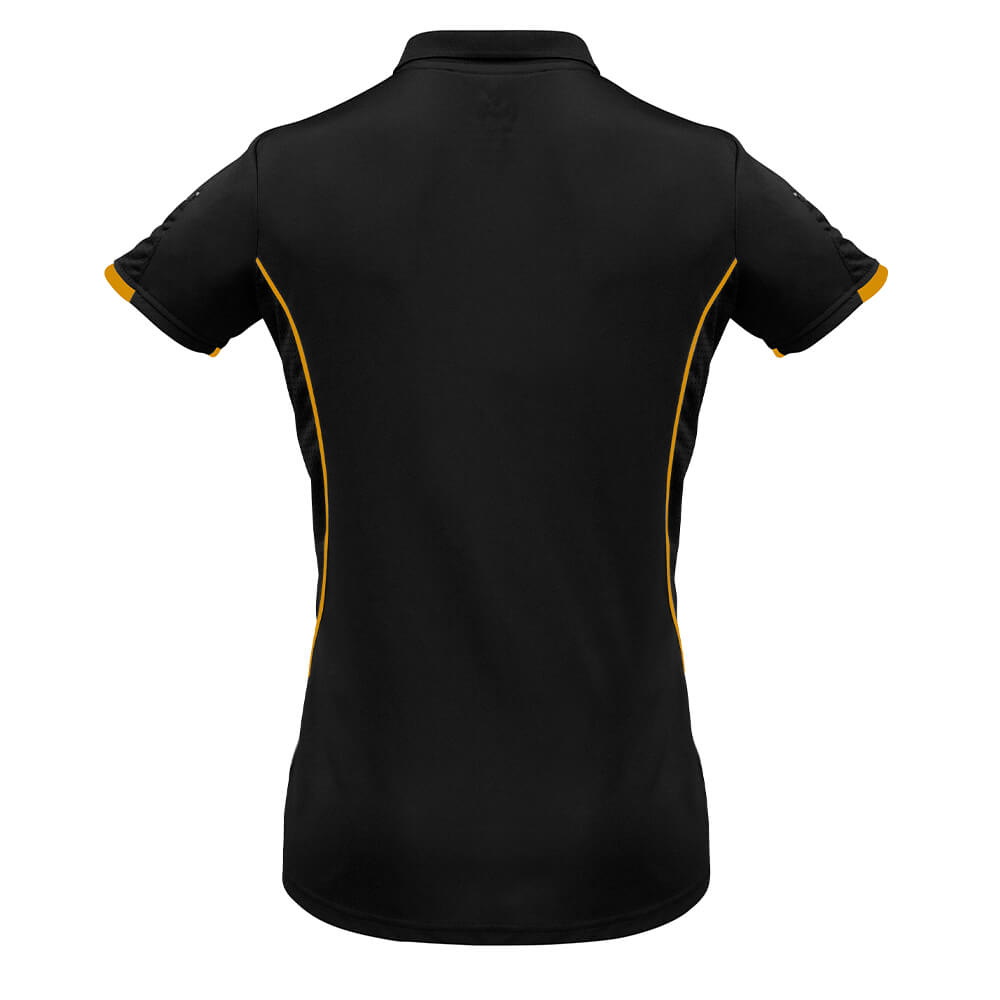 Biz Collection P405LS Womens Razor Polo Black/Gold
