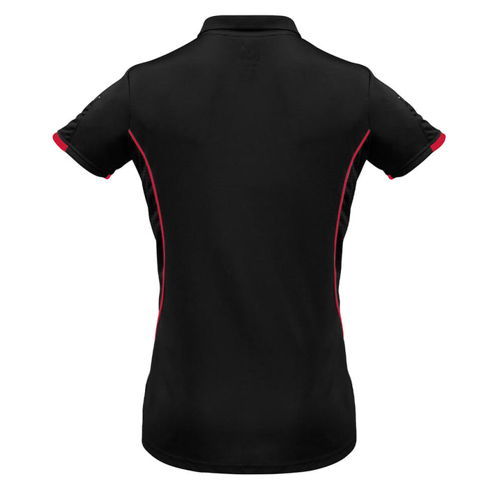 Biz Collection P405LS Womens Razor Polo Black/Red