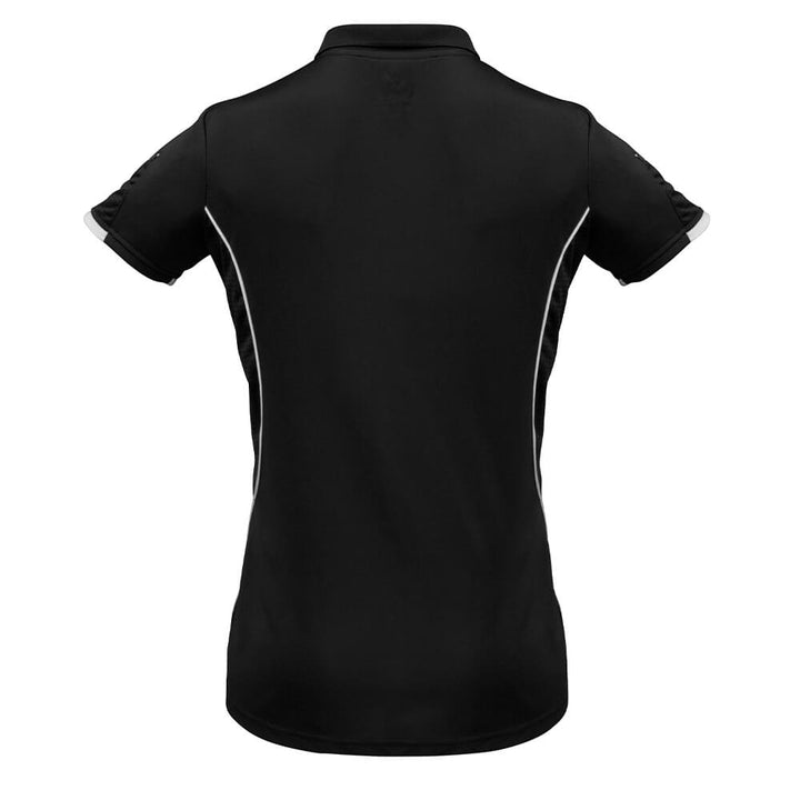 Biz Collection P405LS Womens Razor Polo Black/White