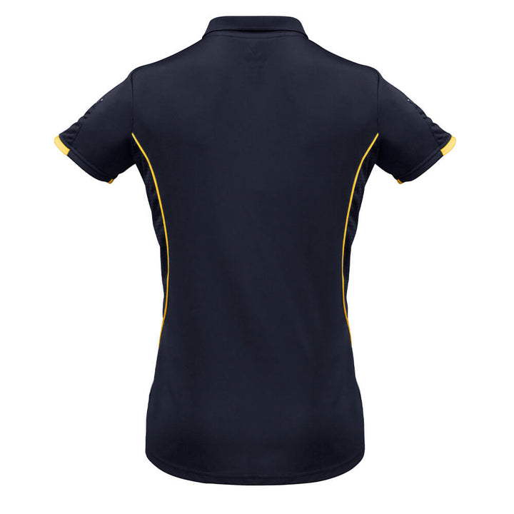 Biz Collection P405LS Womens Razor Polo Navy/Gold