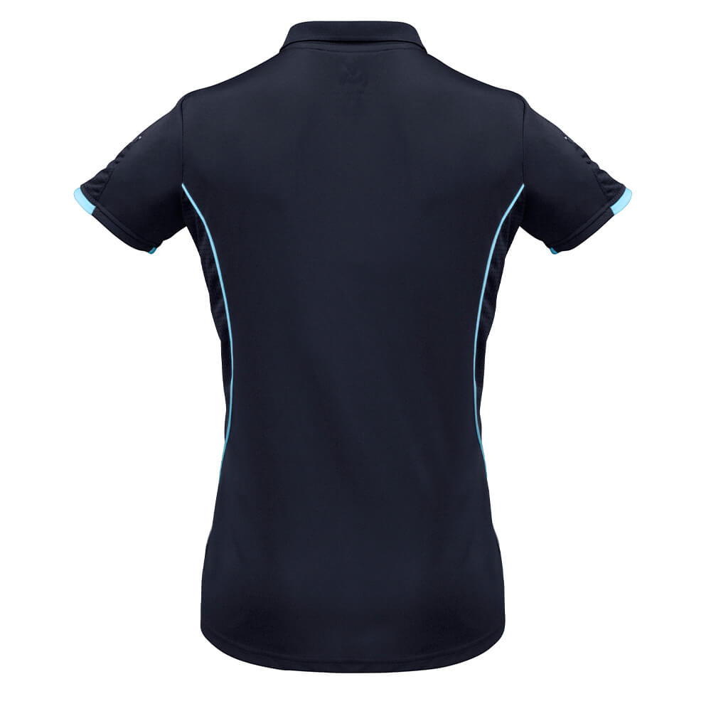 Biz Collection P405LS Womens Razor Polo Navy/Sky