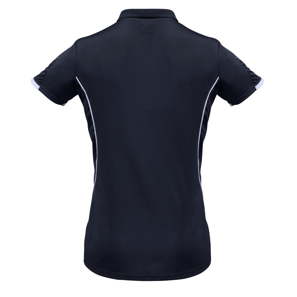 Biz Collection P405LS Womens Razor Polo Navy/White