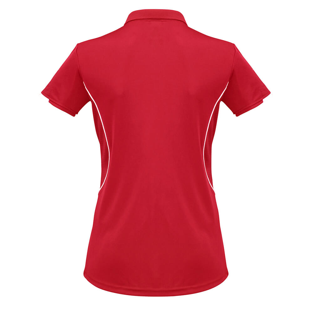 Biz Collection P405LS Womens Razor Polo Red/White