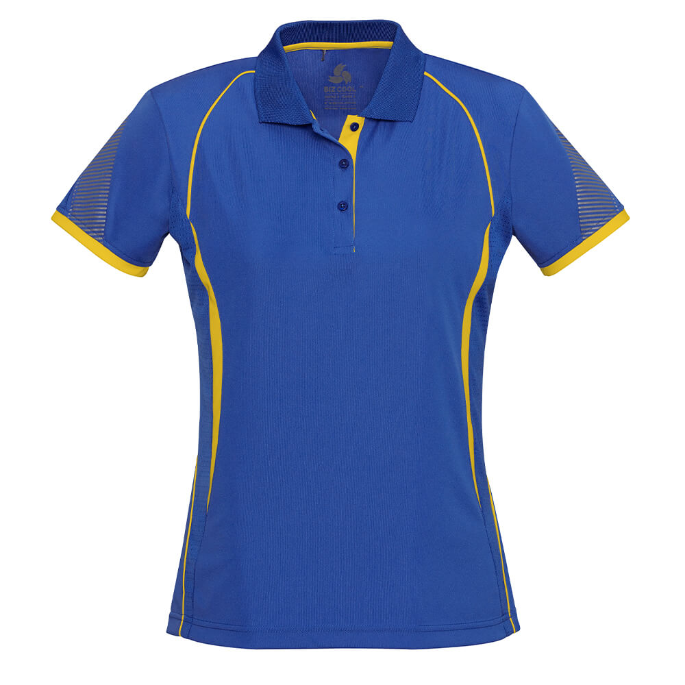 Biz Collection P405LS Womens Razor Polo Royal/Gold