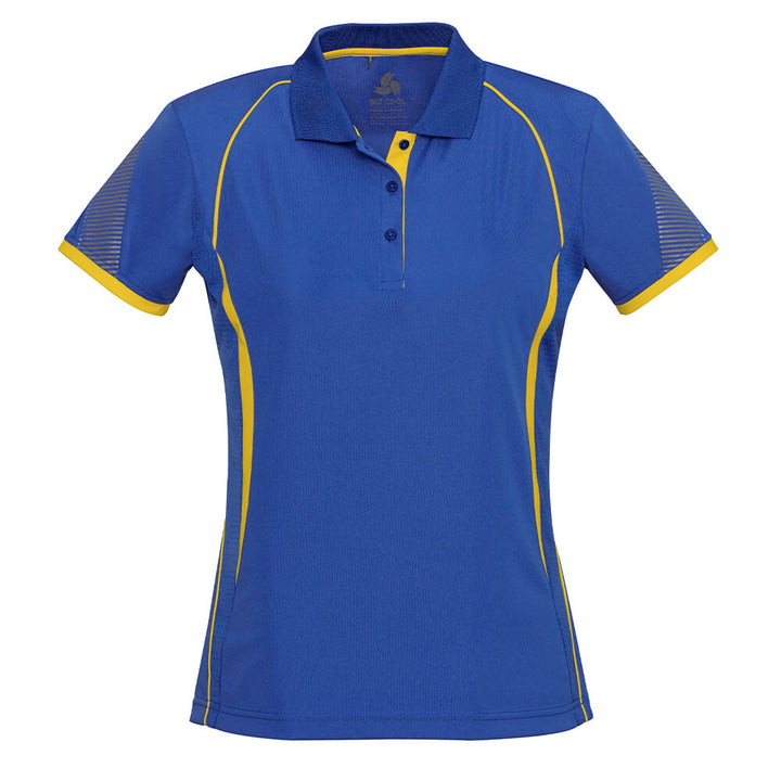 Biz Collection P405LS Womens Razor Polo Royal/Gold