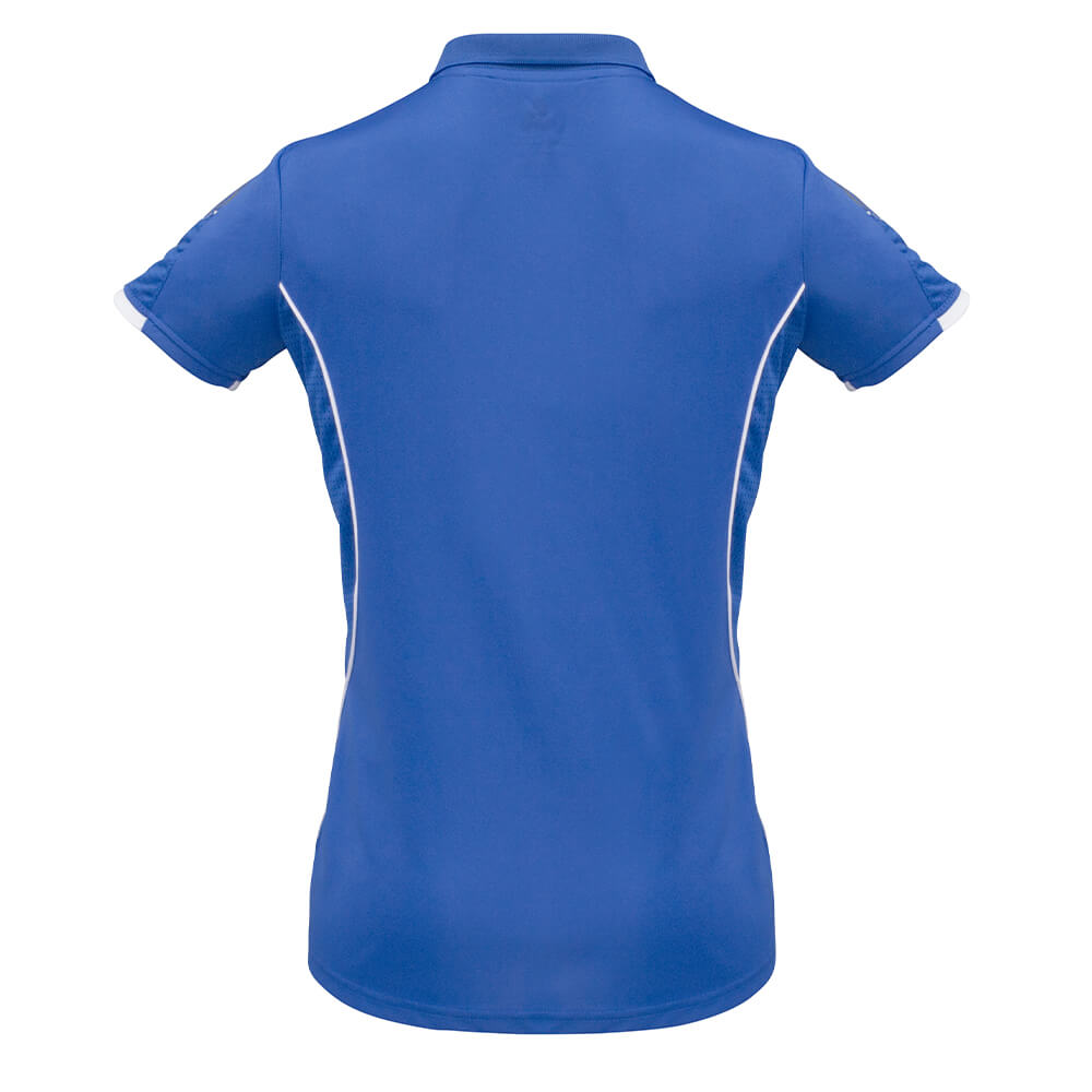 Biz Collection P405LS Womens Razor Polo Royal/White