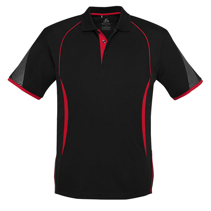 Biz Collection P405MS Mens Razor Polo Black/Red