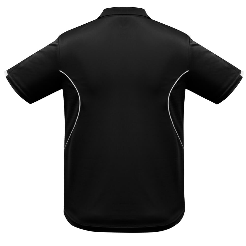 Biz Collection P405MS Mens Razor Polo Black/White