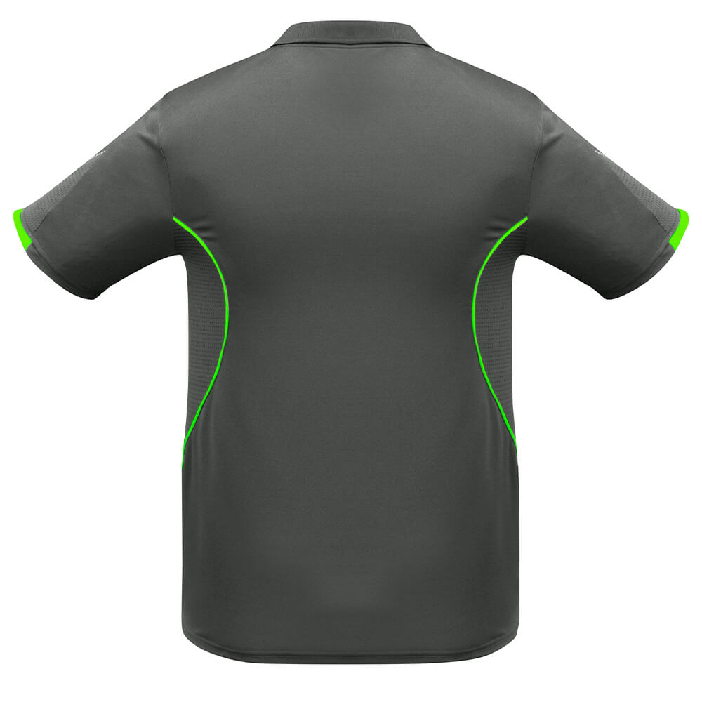 Biz Collection P405MS Mens Razor Polo Grey/Fluoro Orange