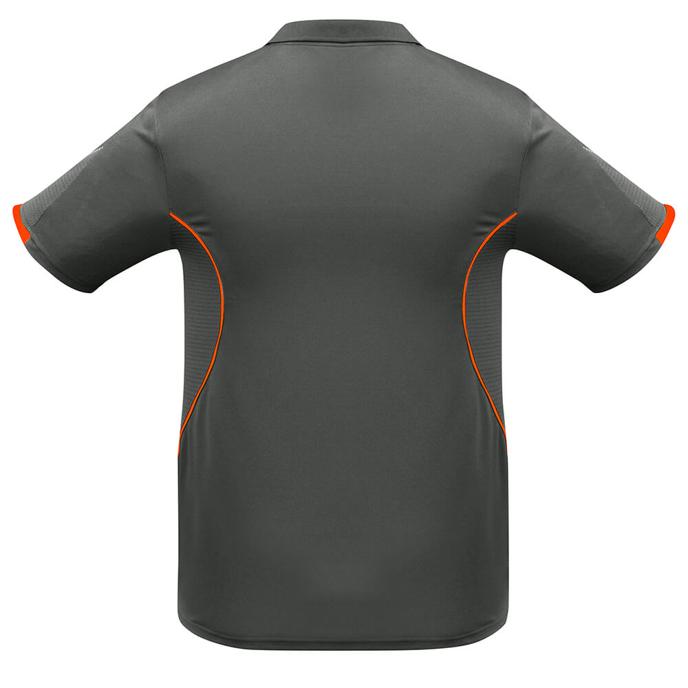 Biz Collection P405MS Mens Razor Polo Grey/Fluoro Lime