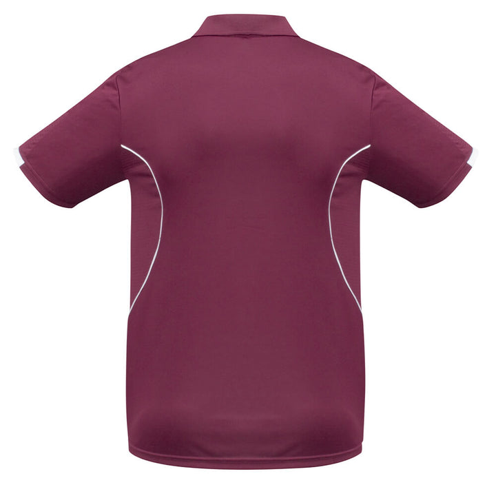 Biz Collection P405MS Mens Razor Polo Maroon/White