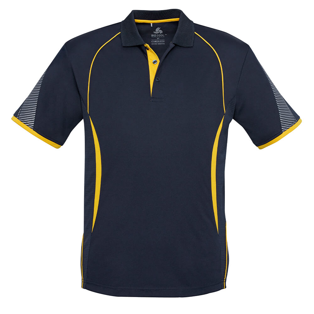 Biz Collection P405MS Mens Razor Polo Navy/Gold
