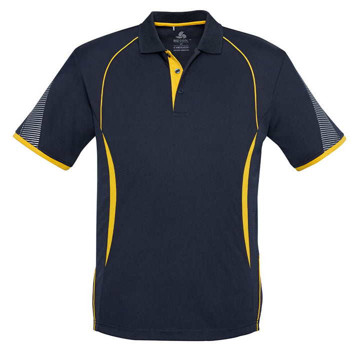 Biz Collection P405MS Mens Razor Polo Navy/Gold