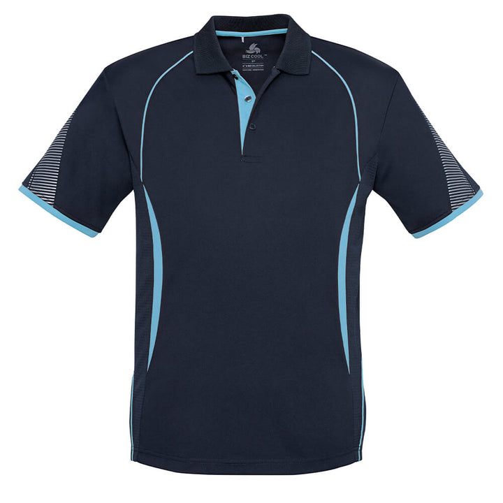 Biz Collection P405MS Mens Razor Polo Navy/Sky