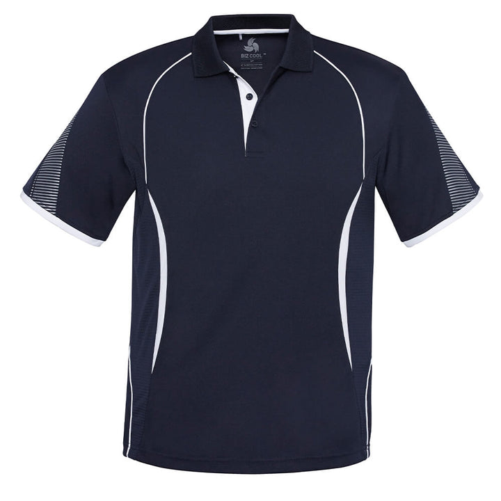 Biz Collection P405MS Mens Razor Polo Navy/White