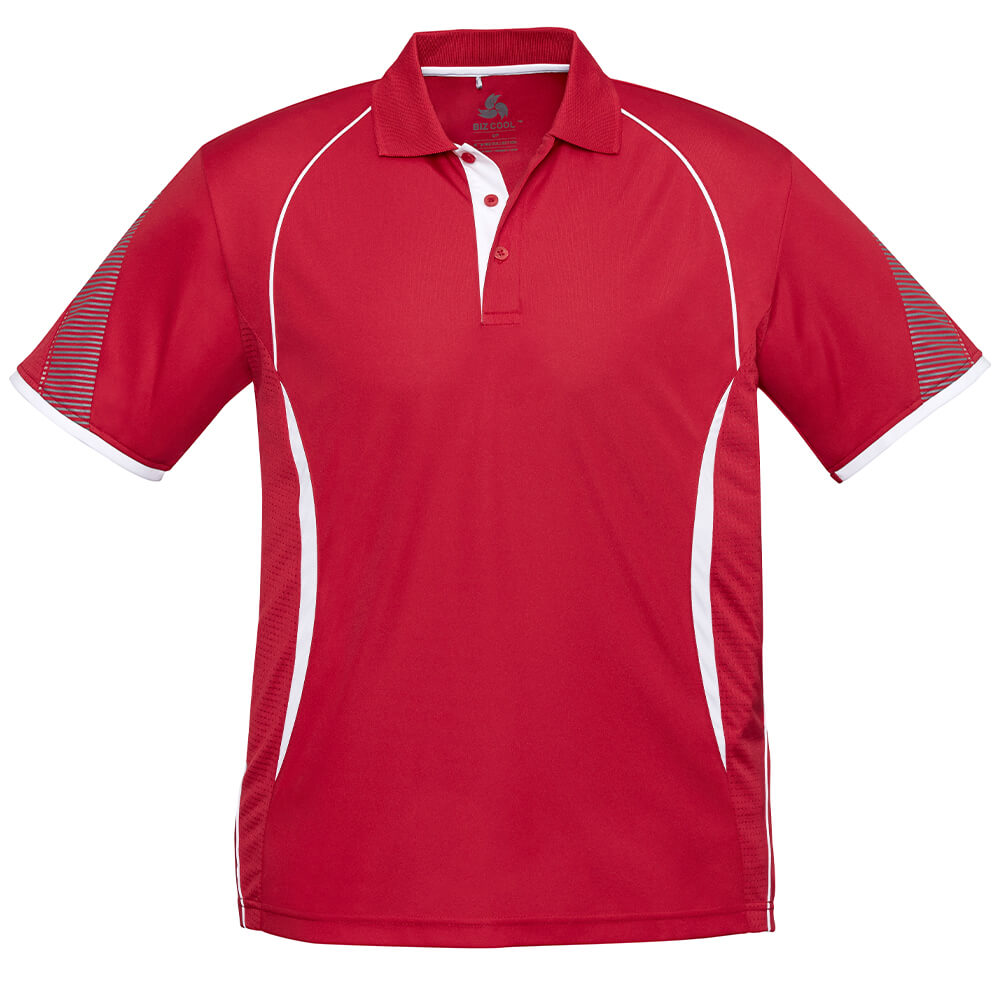 Biz Collection P405MS Mens Razor Polo Red/White