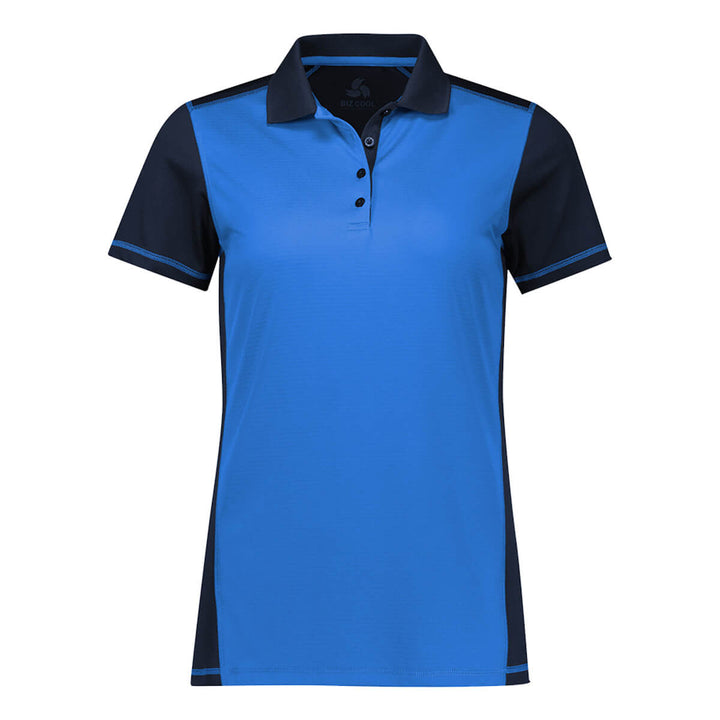 Biz Collection P419LS Womens Dart Short Sleeve Polo Navy/Royal