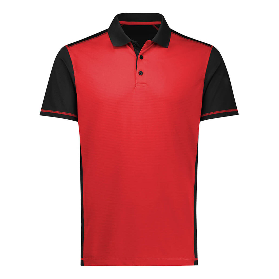 Biz Collection P419MS Mens Dart Short Sleeve Polo Black/Red