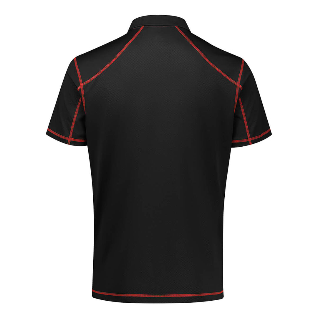 Biz Collection P419MS Mens Dart Short Sleeve Polo Black/Red