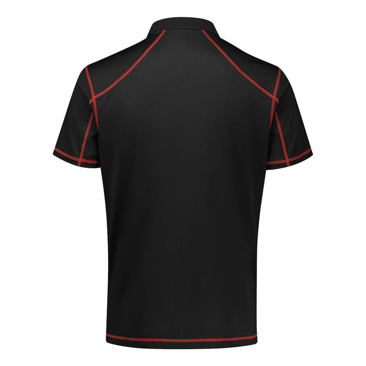 Biz Collection P419MS Mens Dart Short Sleeve Polo Black/Red