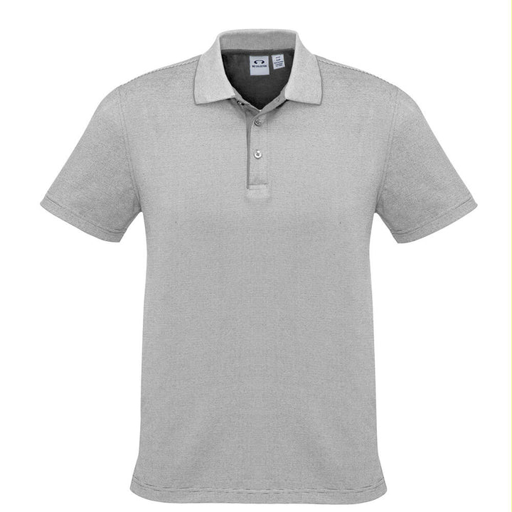 Biz Collection P501MS Mens Shadow Short Sleeve Polo Silver Grey