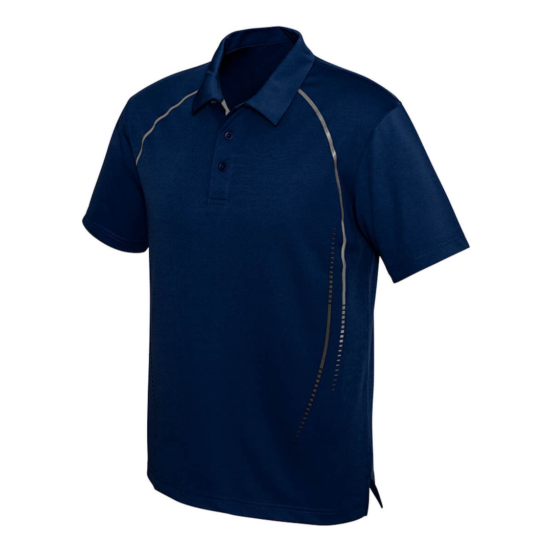 Biz Collection P604MS Mens Cyber Short Sleeve Polo Navy/Silver