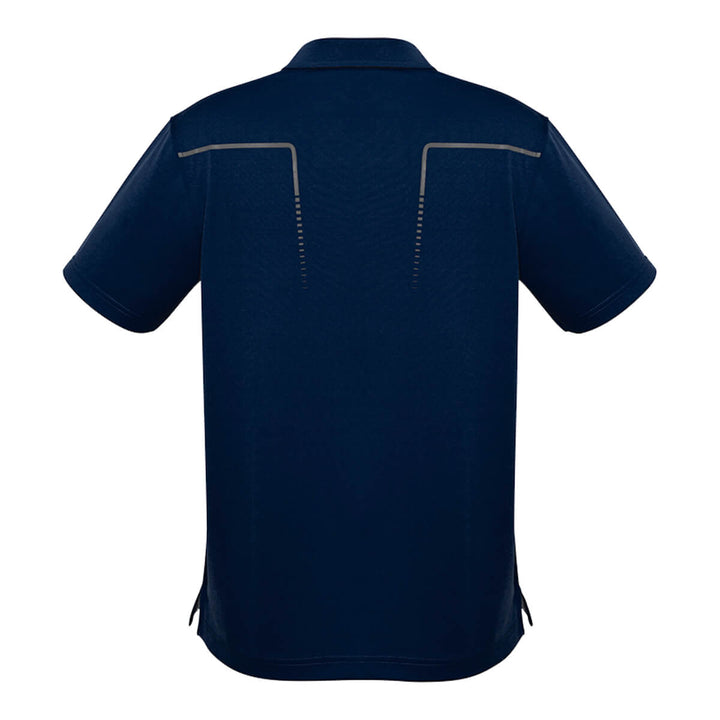 Biz Collection P604MS Mens Cyber Short Sleeve Polo Navy/Silver