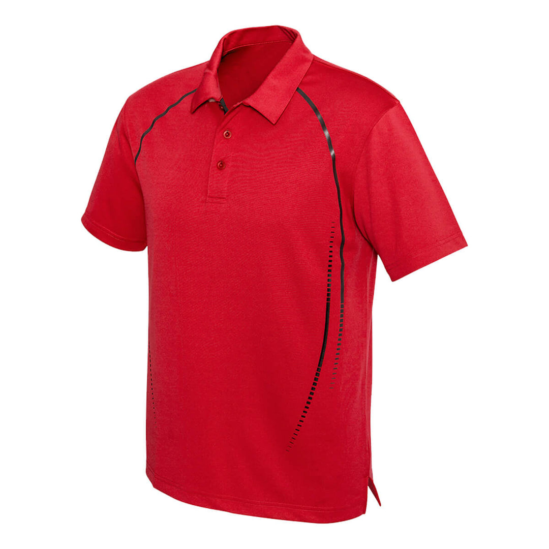 Biz Collection P604MS Mens Cyber Short Sleeve Polo Red/Silver