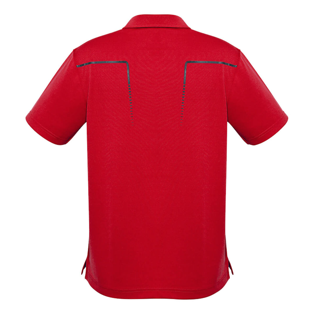 Biz Collection P604MS Mens Cyber Short Sleeve Polo Red/Silver