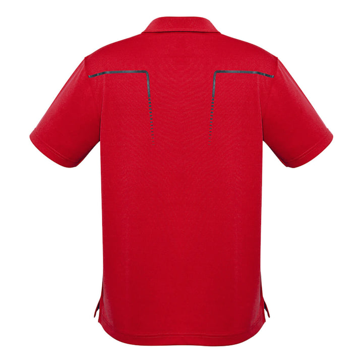 Biz Collection P604MS Mens Cyber Short Sleeve Polo Red/Silver